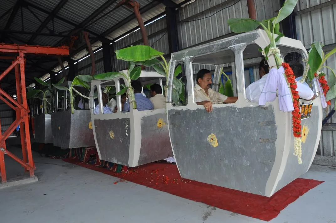 கம்பிவட ஊர்தி சோதனை ஒட்டம் துவக்க விழா கம்பிவட ஊர்தி சோதனை ஒட்டம் துவக்க விழா