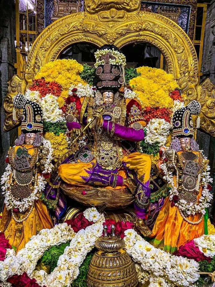 முதல்  நாள்   தெப்ப உற்சவம் முதல்  நாள்   தெப்ப உற்சவத்தில் ஸ்ரீ பெருமாள் முரளிகண்ணன் திருக்கோலத்தில்  அருள்பாளிக்கிறார்.