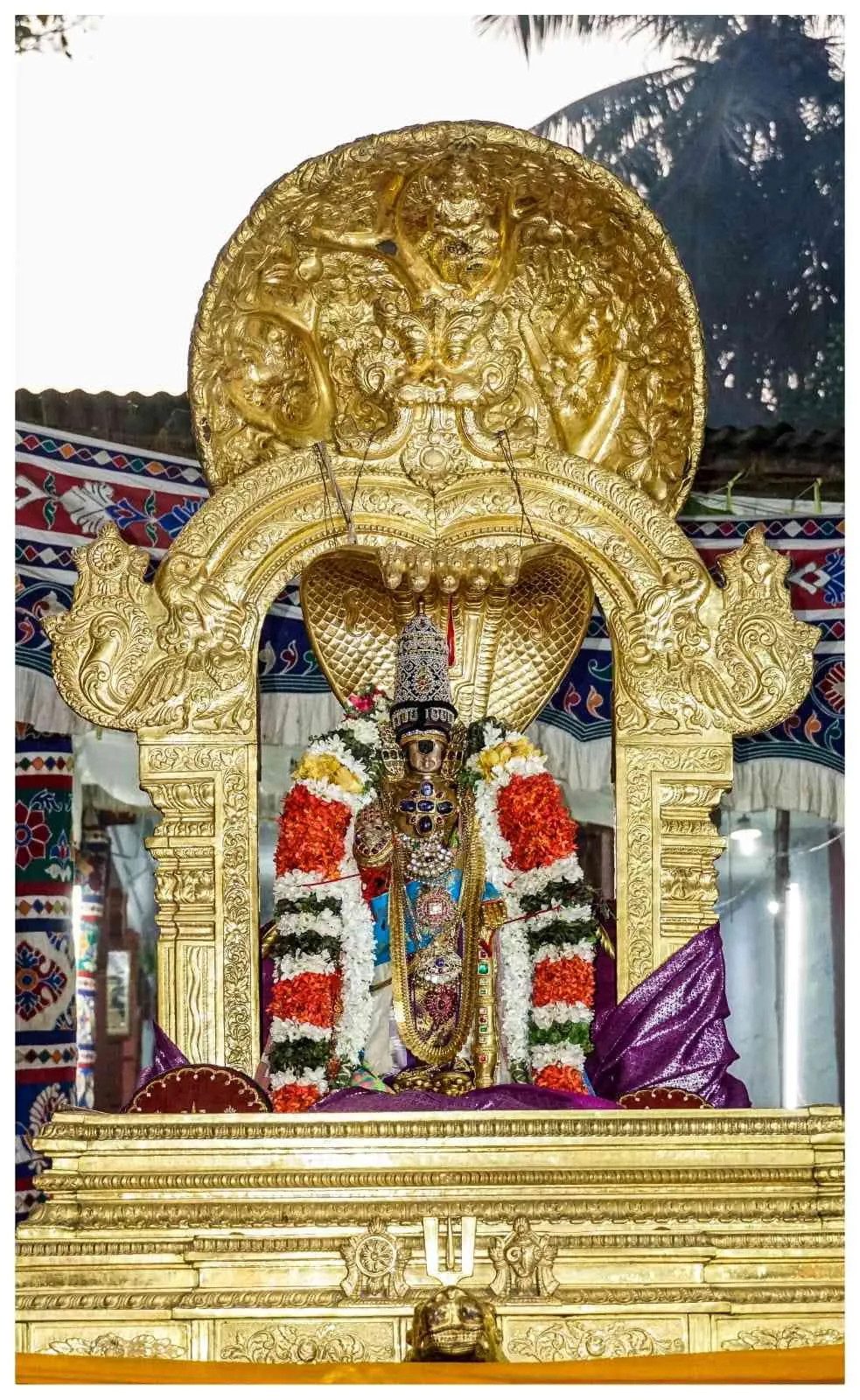 ஸ்ரீ நம்பெருமாள் கற்பகவிருட்சம்  வாகனத்தில் ஸ்ரீநம்பெருமாள் திருப்பள்ளியோடம்  ஸ்ரீ நம்பெருமாள் கற்பகவிருட்சம்  வாகனத்தில்