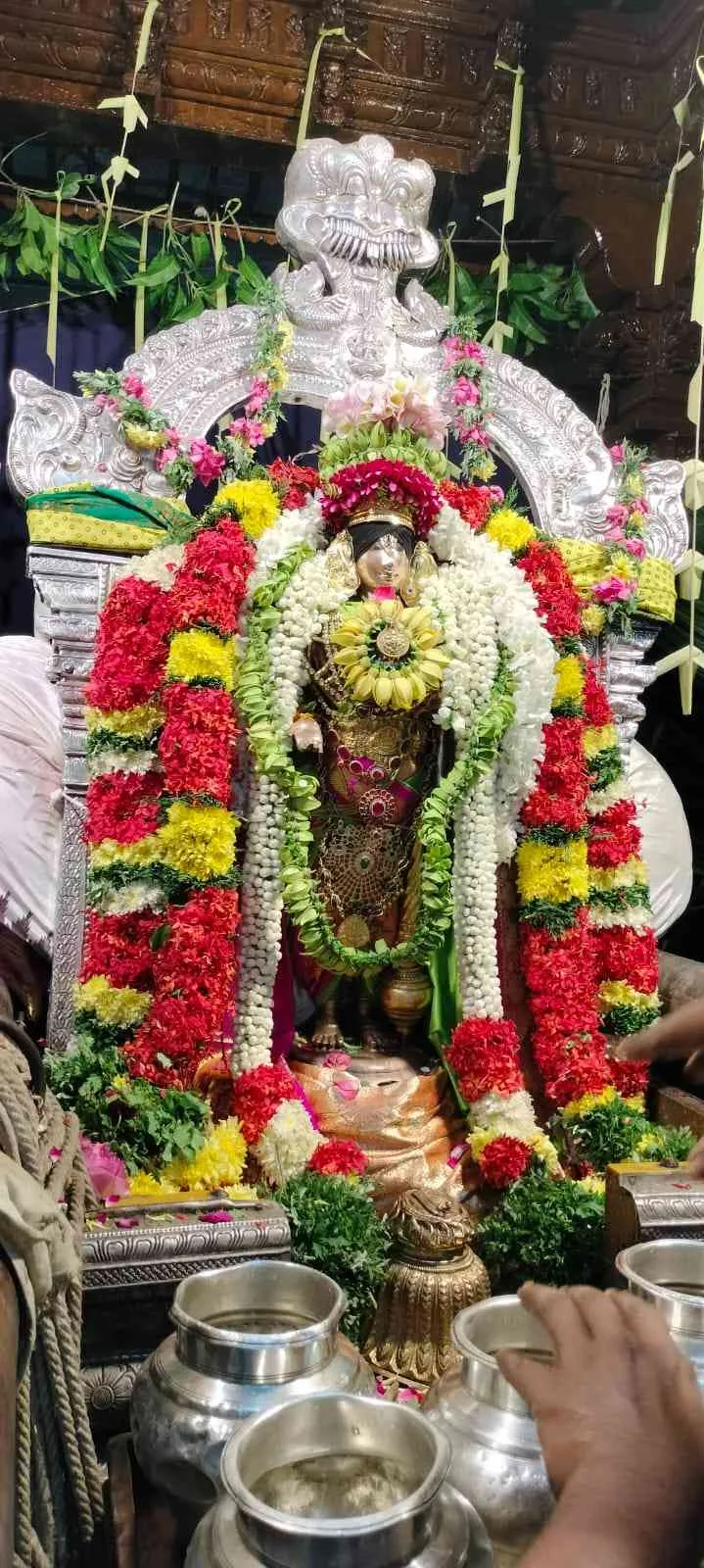 சித்திரை பெருந்திருவிழா முதல் நாள் திருக்கோவில் திருக்கல்யாண மண்டபத்தில் எழுந்தருளல்