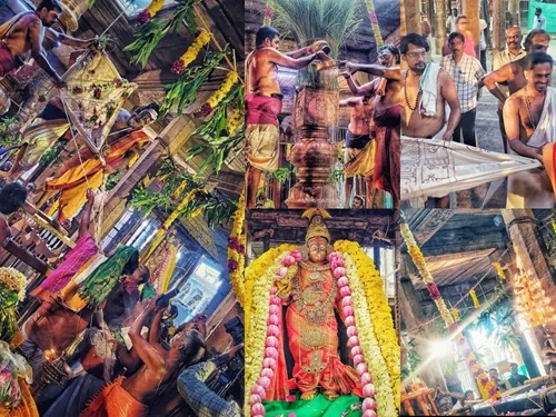 ஐப்பசி திருக்கல்யாணம் கொடியேற்றம் நிகழ்வு 2023 ஆம் ஆண்டு ஐப்பசி திருக்கல்யாணத் திருவிழா கொடியேற்றம் நாளது ஐப்பசி மாதம் 12 ஆம் நாள் 29.10.2023 ஞாயிற்நுக்கிழமையன்று காலை 7.20 மணிக்கு மேல் 08.30 மணிக்குள்ளாக ஸ்ரீ காந்திமதி அம்மன் சன்னதியில் வைத்து நடைபெற்றது 29.10.2023 முதல் 12.11.2023 வரை முடிய நடைபெறுதல்