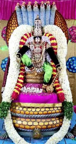 பிரமோற்சவம் பிரம்மோற்சவம் 4-ம் நாள் இரவு திருவீதிப்புறப்பாடு  சேஷ  வாகனம்