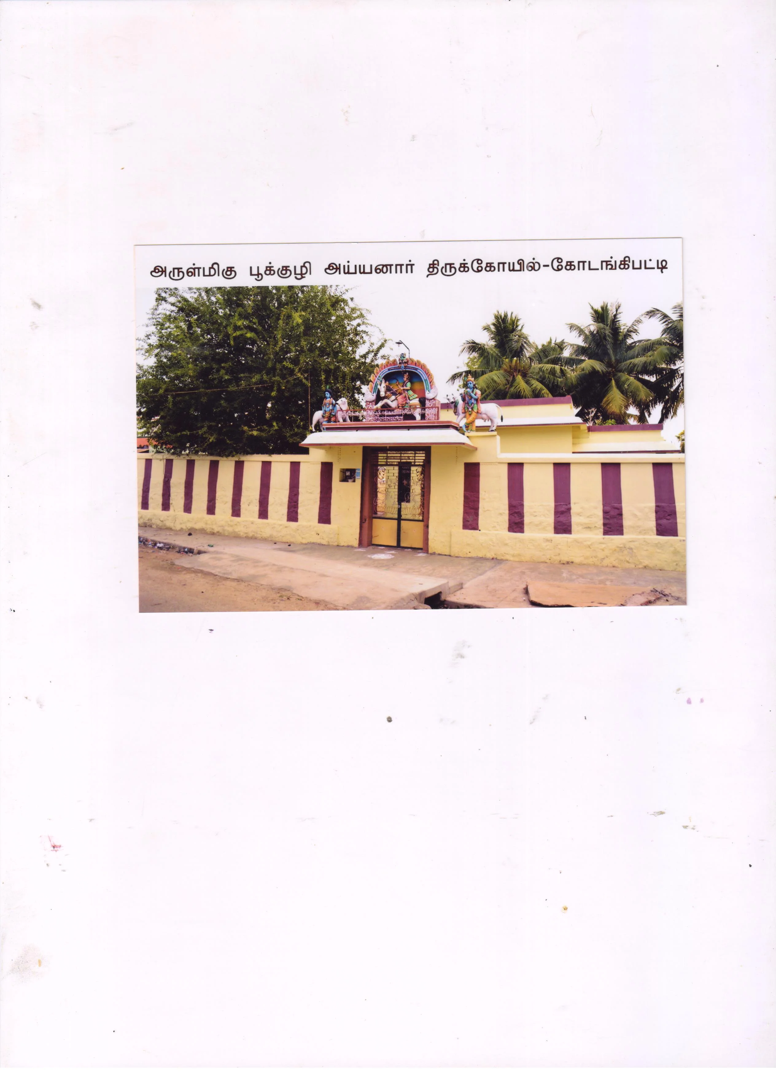 அருள்மிகு அய்யனார் திருக்கோயில், Kodangipatti - 625531 - Main View